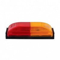 6 LED Rectangular Fender Mount Clearance/Marker Light with or without Bracket (Amber & Red Lens)