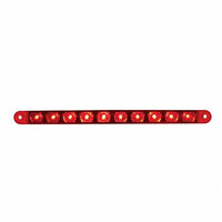United Pacific - 10 LED 9" Split Turn Function Light Bar - Red LED (Red Lens)