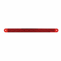 United Pacific - 10 LED 9" Split Turn Function Light Bar - Red LED (Red Lens)