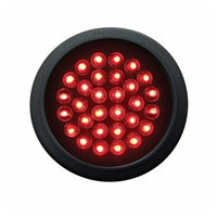 30 LED 4" Round Stop, Turn & Tail Light or Full Light Kit - Red LED (Red Lens)