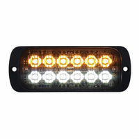 12 High Power LED Super Thin Warning Light - Amber LED & White LED