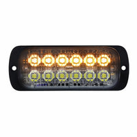 12 High Power LED Super Thin Warning Light - Amber LED & White LED