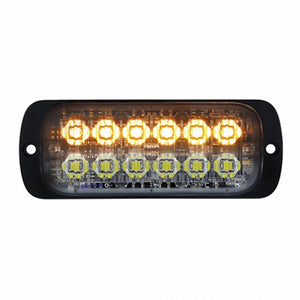 12 High Power LED Super Thin Warning Light - Amber LED & White LED