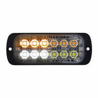 12 High Power LED Super Thin Warning Light - Amber LED & White LED