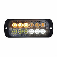 12 High Power LED Super Thin Warning Light - Amber LED & White LED