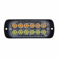 12 High Power LED Super Thin Warning Light - Amber LED & White LED