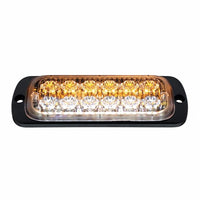 12 High Power LED Super Thin Warning Light - Amber LED & White LED