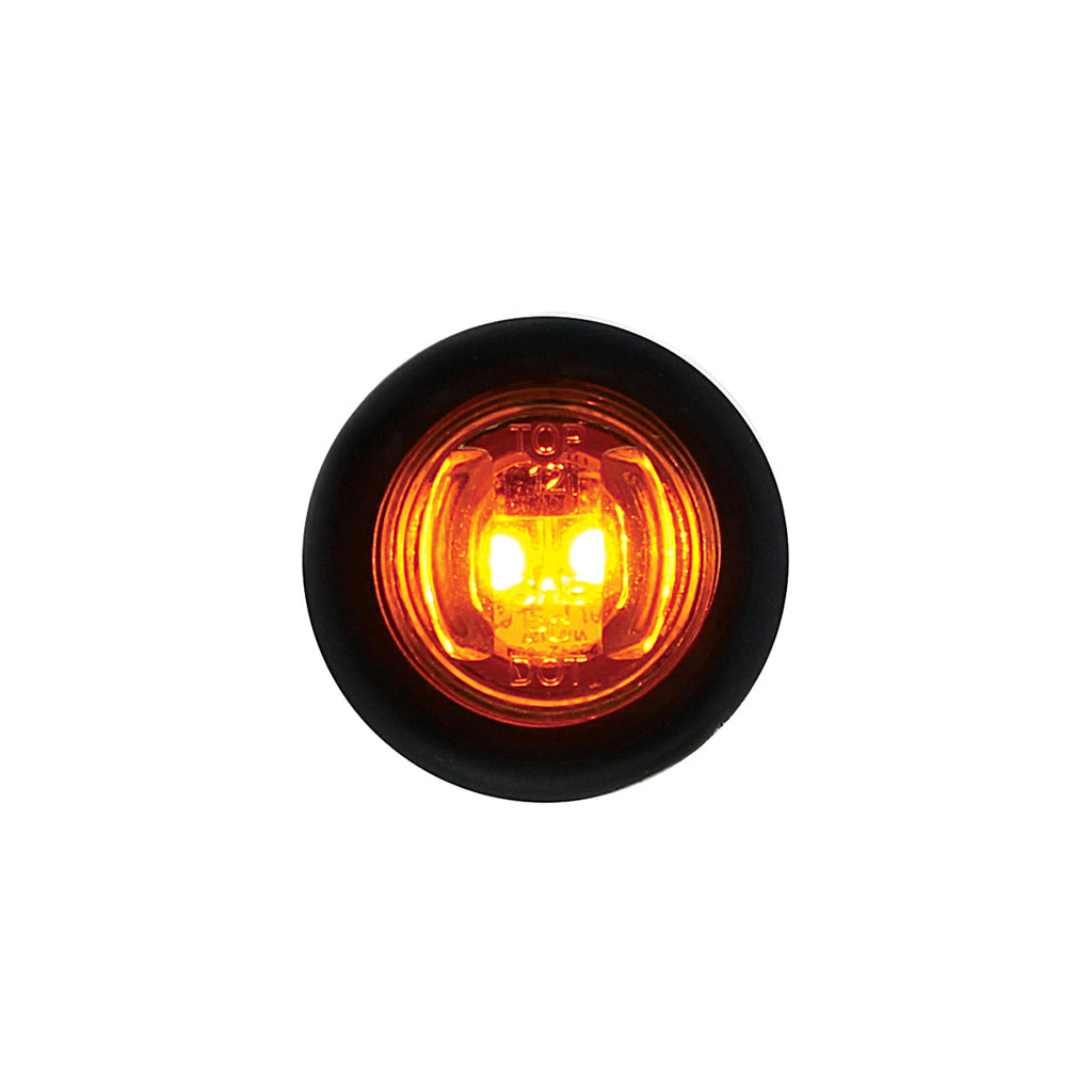 2 LED 3/4" Mini Clearance/Marker Light With Rubber Grommet - Amber or Red LED (Amber or Red Lens)