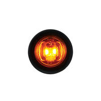 2 LED 3/4" Mini Clearance/Marker Light With Rubber Grommet - Amber or Red LED (Amber or Red Lens)