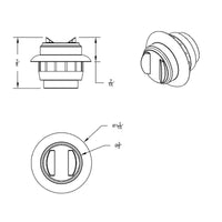 2 LED 3/4" Mini Clearance/Marker Light With Rubber Grommet - Amber or Red LED (Amber or Red Lens)