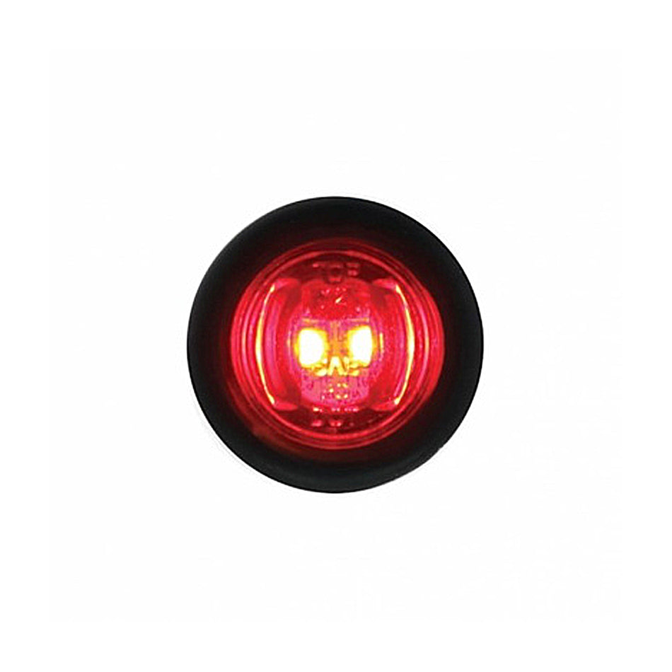 2 LED 3/4" Mini Clearance/Marker Light With Rubber Grommet - Amber or Red LED (Amber or Red Lens)