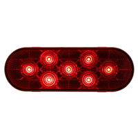 United Pacific - 7 LED Oval Stop, Turn & Tail Light or Full Light Kit - Red LED (Red Lens)