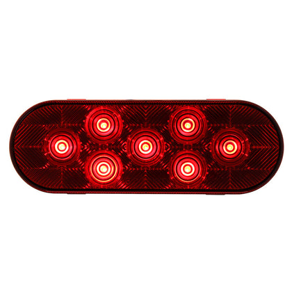 United Pacific - 7 LED Oval Stop, Turn & Tail Light or Full Light Kit - Red LED (Red Lens)