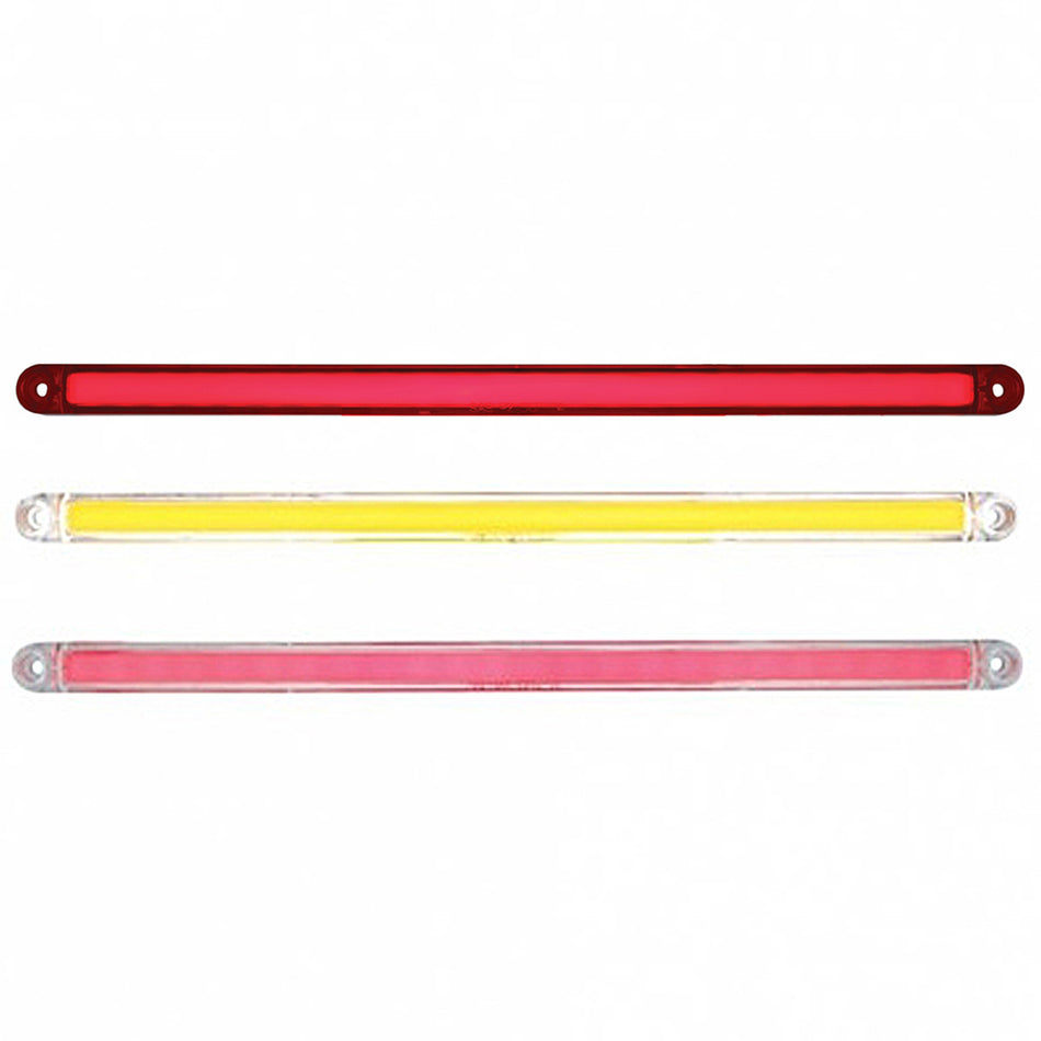 24 LED Dual Function 12" Stop, Turn & Tail GloLight Bar - Red or Amber LED (Red or Clear Lens)
