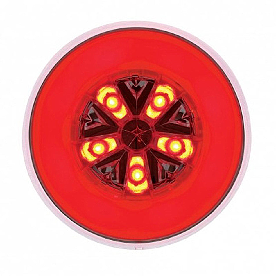18 LED 4" Round Stop, Turn & Tail GloLight - Red LED (Red Lens) Light or Full Kit