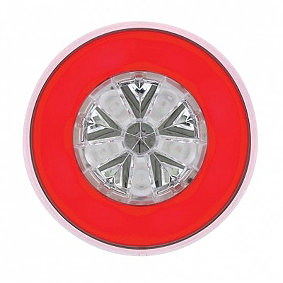 18 LED 4" Round Stop, Turn & Tail GloLight - Red LED (Red Lens) Light or Full Kit