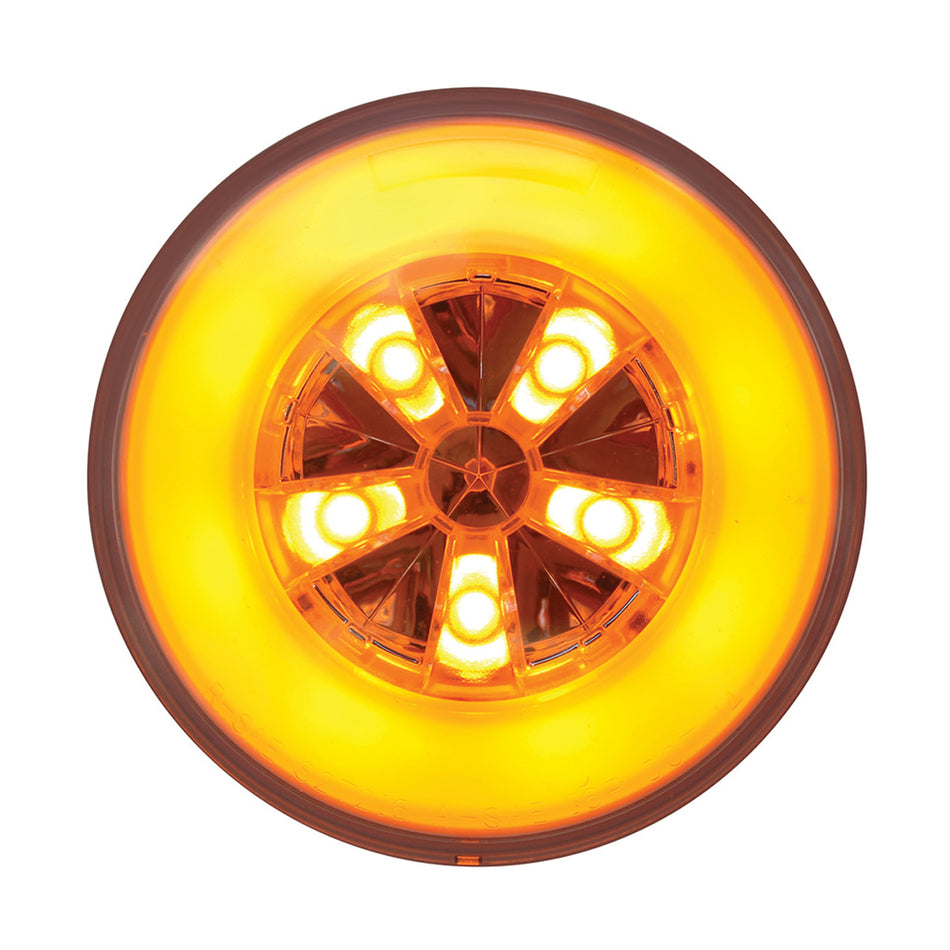 18 LED 4" Round Turn Signal GloLight - Amber LED (Amber Lens) Light Only or Full Light Kit