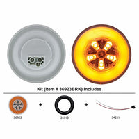 18 LED 4" Round Turn Signal GloLight - Amber LED (Amber Lens) Light Only or Full Light Kit