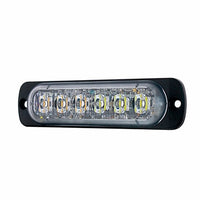 6 High Power LED Super Thin Directional Warning Light - Amber & White LED