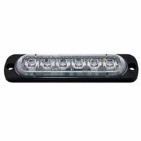 6 High Power LED Super Thin Directional Warning Light - Amber & White LED