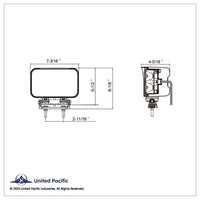 United Pacific - 8 High Power Rectangular 6-Watt LED Work Light