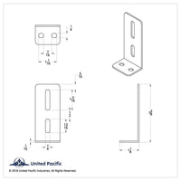 United Pacific - L Bracket for LED Light Bar