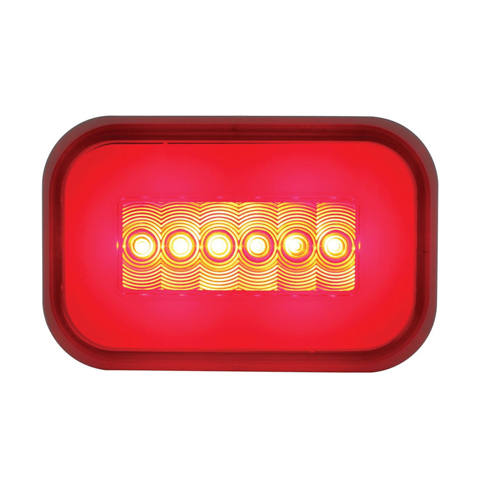 14 LED Rectangular Stop, Turn & Tail GloLight - Red LED (Red Lens) Light Only or Full Light Kit