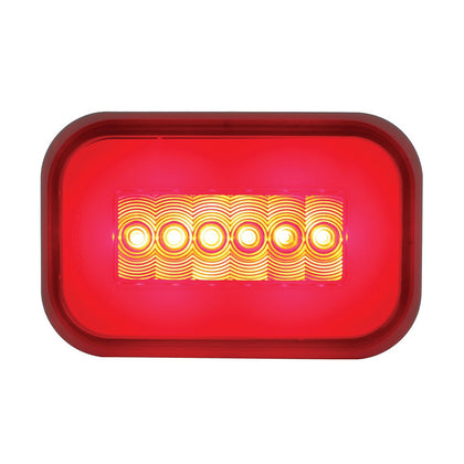 14 LED Rectangular Stop, Turn & Tail GloLight - Red LED (Red Lens) Light Only or Full Light Kit
