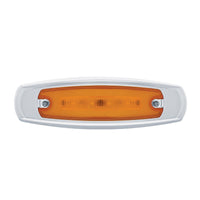 16 LED Rectangular Clearance/Marker GloLight with or without Bezel - Amber or Red LEDs (Amber or Red Lens)