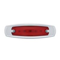 16 LED Rectangular Clearance/Marker GloLight with or without Bezel - Amber or Red LEDs (Amber or Red Lens)