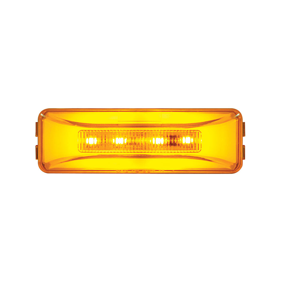 10 LED Rectangular Clearance/Marker GloLight - Amber or Red LEDs (Amber or Red Lens)
