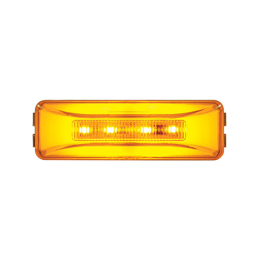 10 LED Rectangular Clearance/Marker GloLight - Amber or Red LEDs (Amber or Red Lens)