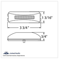 10 LED Rectangular Clearance/Marker GloLight - Amber or Red LEDs (Amber or Red Lens)