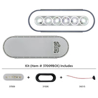 United Pacific - 22 LED 6" Oval Back-Up GloLight - Light Only or Full Light Kit