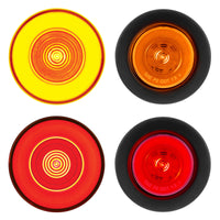 9 LED 2-1/2" Round Clearance/Marker GloLight - Amber or Red LED (Amber or Red Lens) Light Only or Full Light Kit