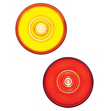 6 LED 2" Round Clearance/Marker GloLight - Amber or Red LEDs (Amber or Red Lens)