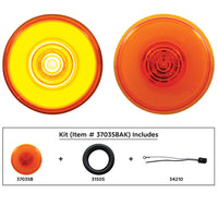 6 LED 2" Round Clearance/Marker GloLight - Amber or Red LEDs (Amber or Red Lens)
