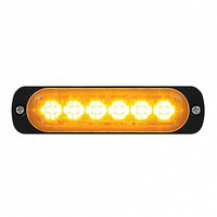 6 High Power LED Super Thin Directional Warning Light - Amber or White LEDs