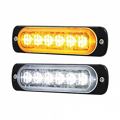 6 High Power LED Super Thin Directional Warning Light - Amber or White LEDs