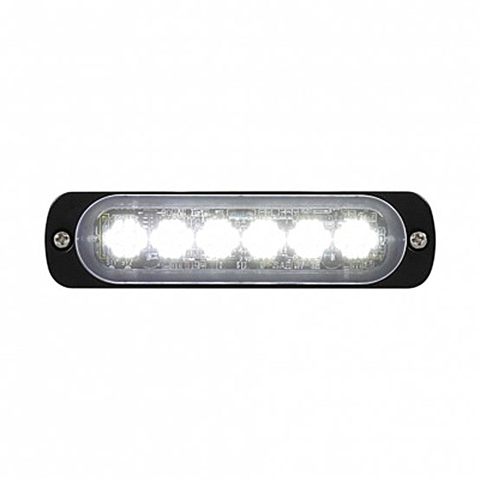 6 High Power LED Super Thin Directional Warning Light - Amber or White LEDs