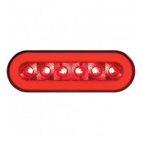 22 LED 6" Oval Turn Signal GloLight Bar Kit - Amber or Red LEDs (Amber or Red Lens)