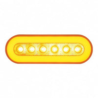22 LED 6" Oval Turn Signal GloLight Bar Kit - Amber or Red LEDs (Amber or Red Lens)