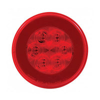 21 LED 4" Round Stop, Turn & Tail GloLight - Amber or Red LEDs (Amber or Red Lens)
