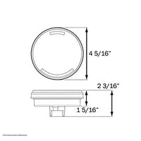 21 LED 4" Round Stop, Turn & Tail GloLight - Amber or Red LEDs (Amber or Red Lens)