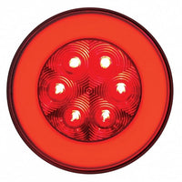 21 LED 4" Round Stop, Turn & Tail GloLight - Amber or Red LEDs (Amber or Red Lens)