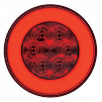 21 LED 4" Round Stop, Turn & Tail GloLight - Amber or Red LEDs (Amber or Red Lens)