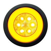 21 LED 4" Round Stop, Turn & Tail GloLight - Amber or Red LEDs (Amber or Red Lens)