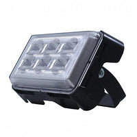 6 High Power LED Rectangular Warning Light With Bracket (Amber, Blue or Red LEDs)