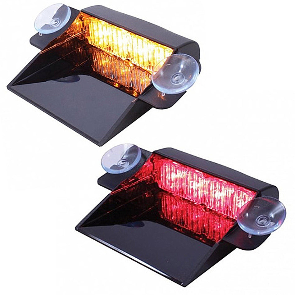 United Pacific - 4 High Power LED Dash Warning Light - Amber or Red LEDs