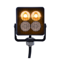 4 High Power LED Square Warning Light Head - Amber or White LED